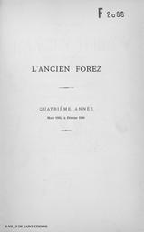L'Ancien Forez. 4, 1885-1886 | 