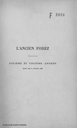 L'Ancien Forez. 10-11, 1891-1892 | 