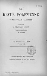 La revue forézienne illustrée. 1906-3, 1906 Vol3 | 