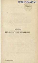 PDF : Chronique des châteaux et des abbayes. 2 / par M. de La Tour-Varan,... | La Tour-Varan, Jean-Antoine de (1796-1864)