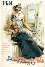 Chemins de fer de Paris-Lyon-Méditerranée. Saison d'été 1898, Stations thermales & balnéaires desservies par le réseau P.L.M. : billets d'aller et retour & billets circulaires à prix réduits | 